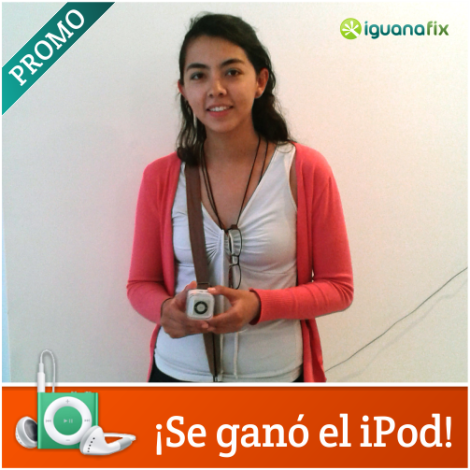 Carolina Cáceres, ganadora de la promo del iPod
